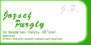 jozsef purgly business card